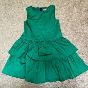 EUC Beautiful emerald green sleeveless dress. Crew cuts